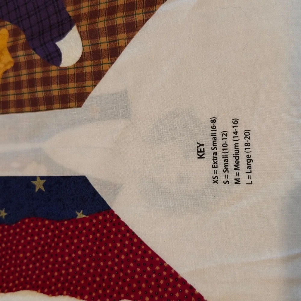Set of 3 Dream Spinners Christmas Vest Fabric Panel DIY Sewing Pattern XS-L